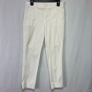 🍡 Caribbean Joe white stretch, cotton flat front pants